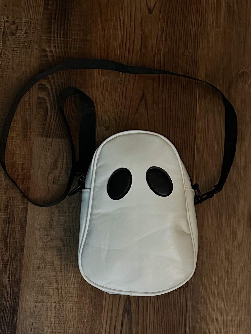 MISSLOOK White Crossbody Messenger Bag with Black Accents
